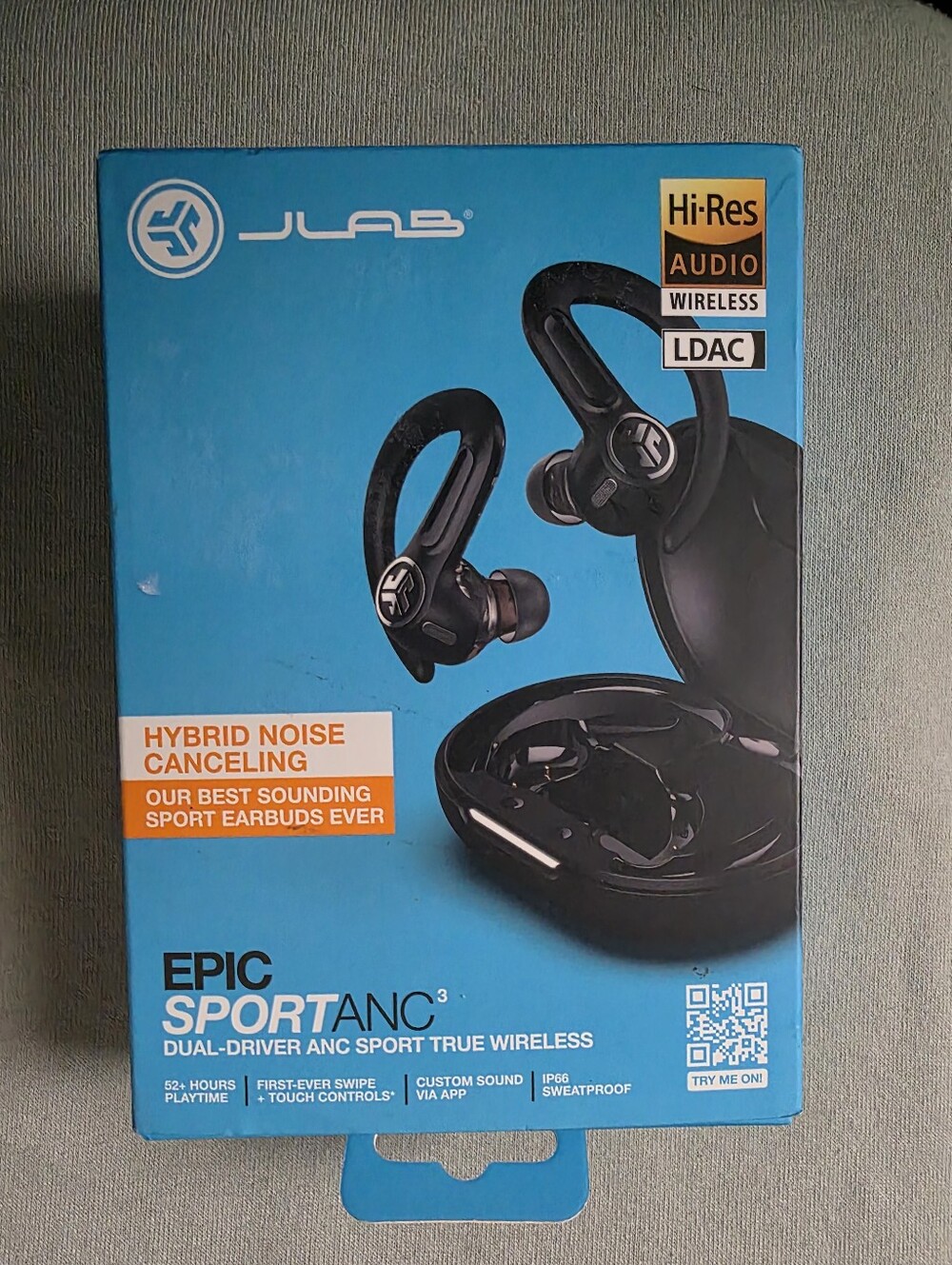 JLab Epic Sport ANC True Wireless Earbuds - Black
